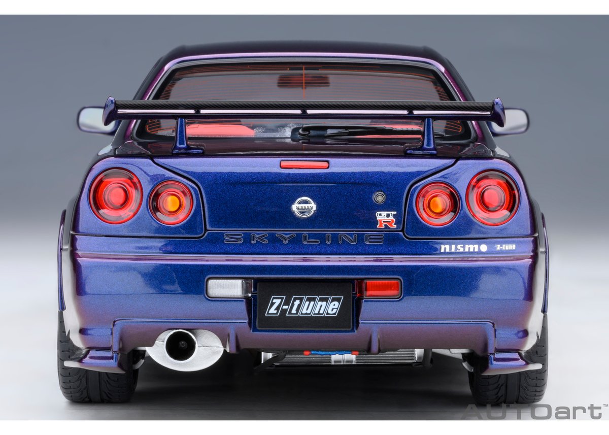 AUTOart R34 GT-R Z-tune ミッドナイトパープルIII AUTOart 1/18 ニスモ R34 GT-R Z-tune （ミッドナイトパープルⅢ