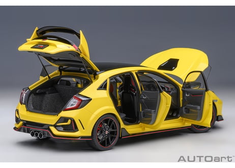 AUTOart 1/18　ホンダ シビック タイプR （FK8） リミテッド エディション （サンライトイエローⅡ）　73225