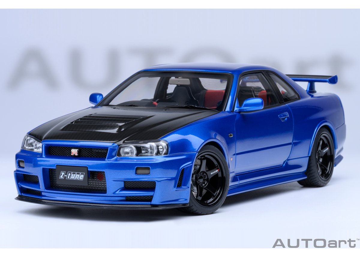 AUTOart 1/18 ニスモ R34 GT-R Z-tune （ベイサイドブルー 