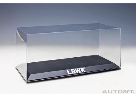 AUTOart　スペシャル・ディスプレイケース 1/18スケール×1台用　『LBWK』 （ホワイト・ロゴ）　90047