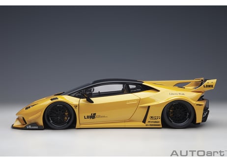 AUTOart 1/18　 リバティーウォーク LB‐シルエット ワークス ランボルギーニ ウラカン GT （メタリック・イエロー）　79127