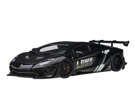 AUTOart 1/18　リバティーウォーク LB-WORKS ランボルギーニ アヴェンタドール リミテッドエディション （ブラック＜LBWK＞／カーボンブラック・ボンネット）　79244