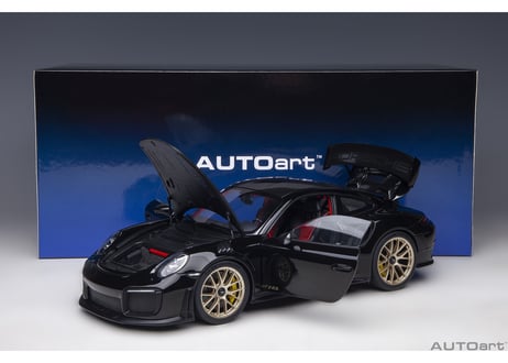 AUTOart 1/18　ポルシェ 911 （991.2） GT2 RS ヴァイザッハ・パッケージ （ブラック／カーボンブラック）　78186