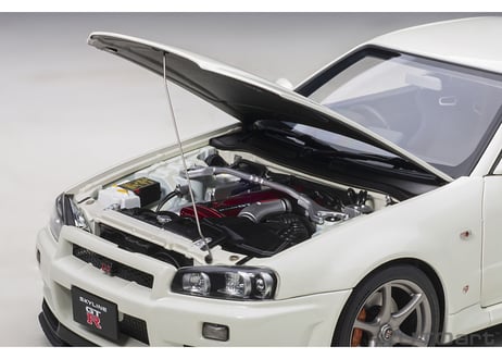 AUTOart 1/18　日産 スカイライン GT-R （R34） Vスペック II （ホワイトパール）　77406