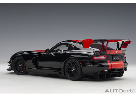 AUTOart 1/18　ダッジ バイパー 1:28 エディション ACR （ブラック／レッド・ストライプ）　71732