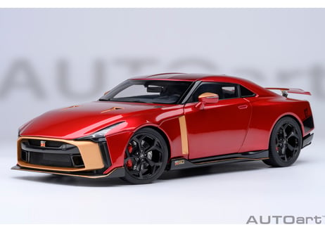 AUTOart 1/18　NISSAN GT-R50 by ITALDESIGN （メタリック・レッド／ゴールド）　77514