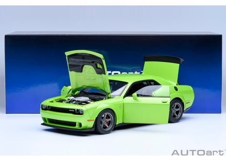 AUTOart 1/18　ダッジ チャレンジャー SRT スーパー ストック 2023 （メタリック・ライムグリーン ＜SUBLIME＞）　71769
