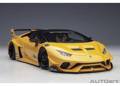 AUTOart 1/18　 リバティーウォーク LB‐シルエット ワークス ランボルギーニ ウラカン GT （メタリック・イエロー）　79127