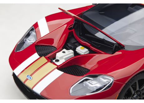 AUTOart 1/18　フォード GT アラン・マン ヘリテージ エディション （レッド／ゴールド・ストライプ）　72927