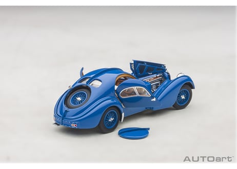 AUTOart 1/43　ブガッティ タイプ57SC アトランティック 1938 （ブルー／ワイヤースポークホイール）　50947
