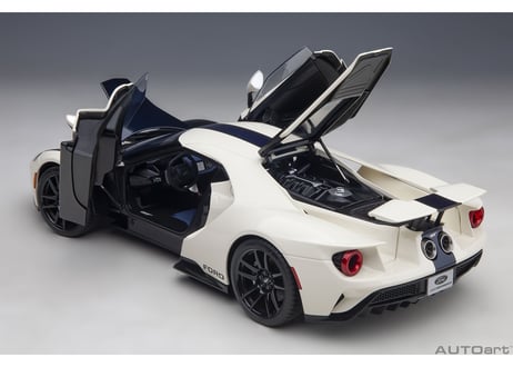 AUTOart 1/18　フォード GT '64 プロトタイプ ヘリテージ エディション （ホワイト／ダークブルー）　72926