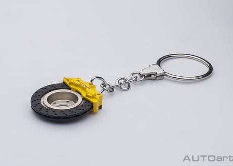 AUTOart  セラミックブレーキディスク キーチェーン （イエローキャリパー）（オメガシェイプ）　41506