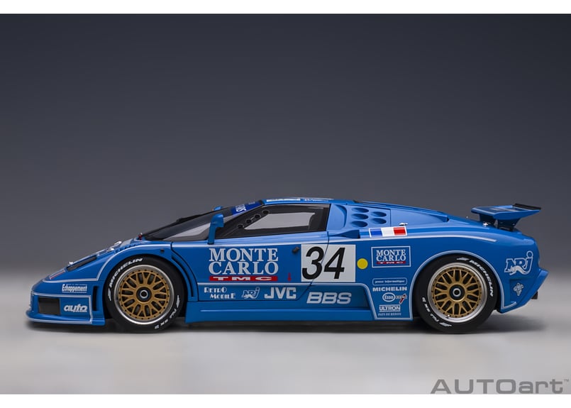 1/18 ブガティEB110 Bugatti EB110 GT Silver 1/18 Diecast Car Model by Autoart