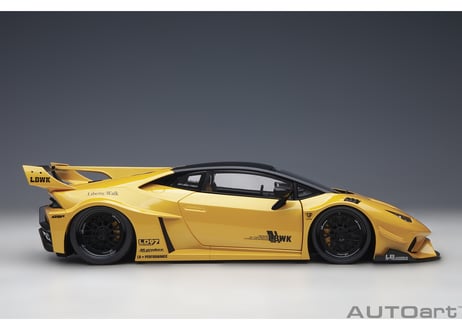 AUTOart 1/18　 リバティーウォーク LB‐シルエット ワークス ランボルギーニ ウラカン GT （メタリック・イエロー）　79127