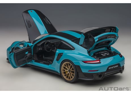 AUTOart 1/18　ポルシェ 911 （991.2） GT2 RS ヴァイザッハ・パッケージ （ブルー／カーボンブラック）　78175