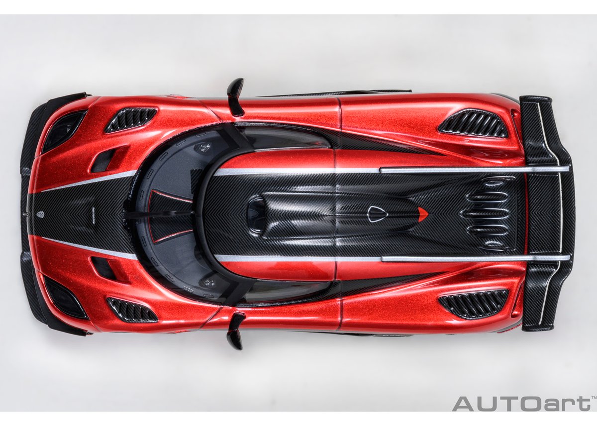 AUTOart 1/64 ケ－ニグセグ One：1 （メタリック・レッド／カーボン