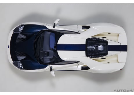 AUTOart 1/18　フォード GT '64 プロトタイプ ヘリテージ エディション （ホワイト／ダークブルー）　72926