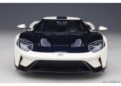 AUTOart 1/18　フォード GT '64 プロトタイプ ヘリテージ エディション （ホワイト／ダークブルー）　72926