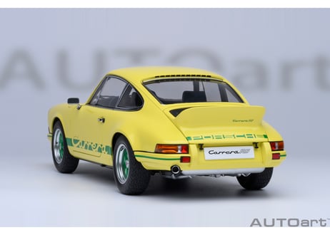 AUTOart 1/18　ポルシェ 911 カレラ 2.7 RS （ライトイエロー／グリーン・ストライプ）　78033