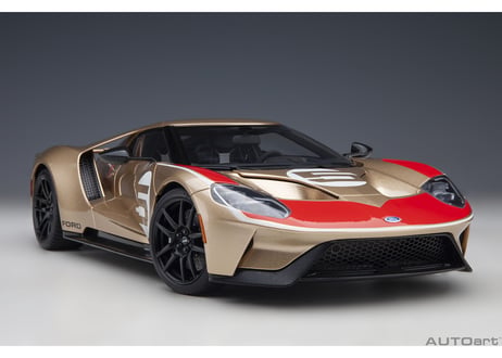 AUTOart 1/18　フォード GT ホルマン・ムーディ ヘリテージ エディション （ゴールド／レッド）　72928