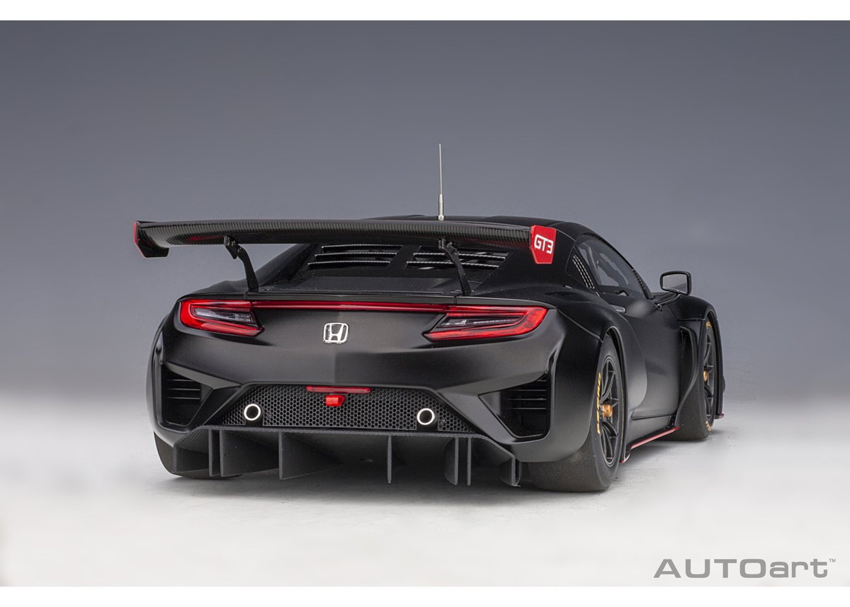 1/18ホンダ NSX GT3 ミニカー マットブラック　ディスプレイケース付き fit=scale-down,w=1200