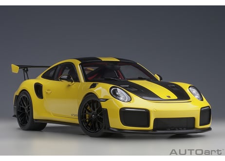 AUTOart 1/18　ポルシェ 911 （991.2） GT2 RS ヴァイザッハ・パッケージ （イエロー／カーボンブラック）　78172