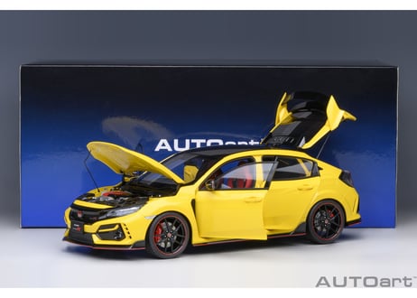 AUTOart 1/18　ホンダ シビック タイプR （FK8） リミテッド エディション （サンライトイエローⅡ）　73225