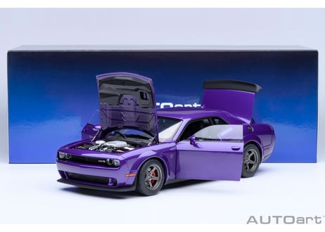AUTOart 1/18　ダッジ チャレンジャー SRT スーパー ストック 2023 （パール・パープル ＜PLUM CRAZY＞）　71768