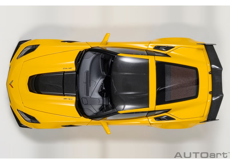 コルベット（黄色）1/18 箱付き　AUTOart AUTOart 1/18 シボレー コルベット （C7） ZR1 （イエロー
