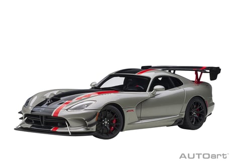 AUTOart 1/18　ダッジ バイパー ACR （メタリック・シルバー／ブラック・ストライプ）　71733