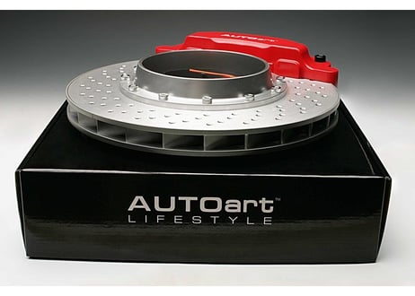 AUTOart  ブレーキディスク クロック （レッドキャリパー・シルバーセンター）　40011