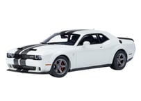 AUTOart 1/18　ダッジ チャレンジャー SRT スーパー ストック 2023 （ホワイト／カーボンブラック・ストライプ ＜KNUCKLE WHITE＞）　71766