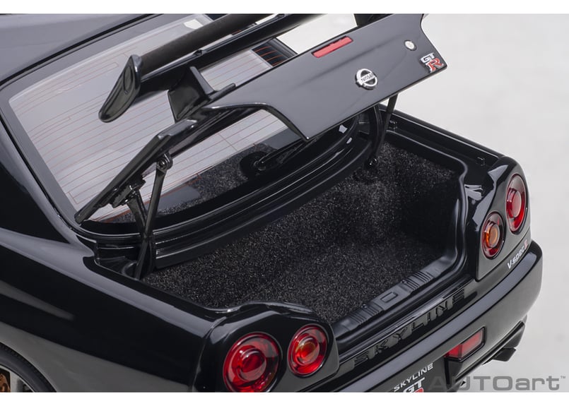AUTOart 1/18 日産 スカイライン GT-R (R34) Vスペック II (ブラッ...