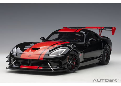 AUTOart 1/18　ダッジ バイパー 1:28 エディション ACR （ブラック／レッド・ストライプ）　71732