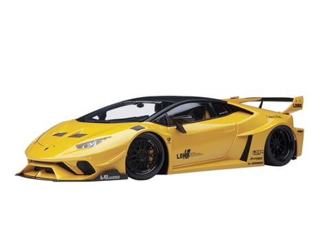 AUTOart 1/18　 リバティーウォーク LB‐シルエット ワークス ランボルギーニ ウラカン GT （メタリック・イエロー）　79127
