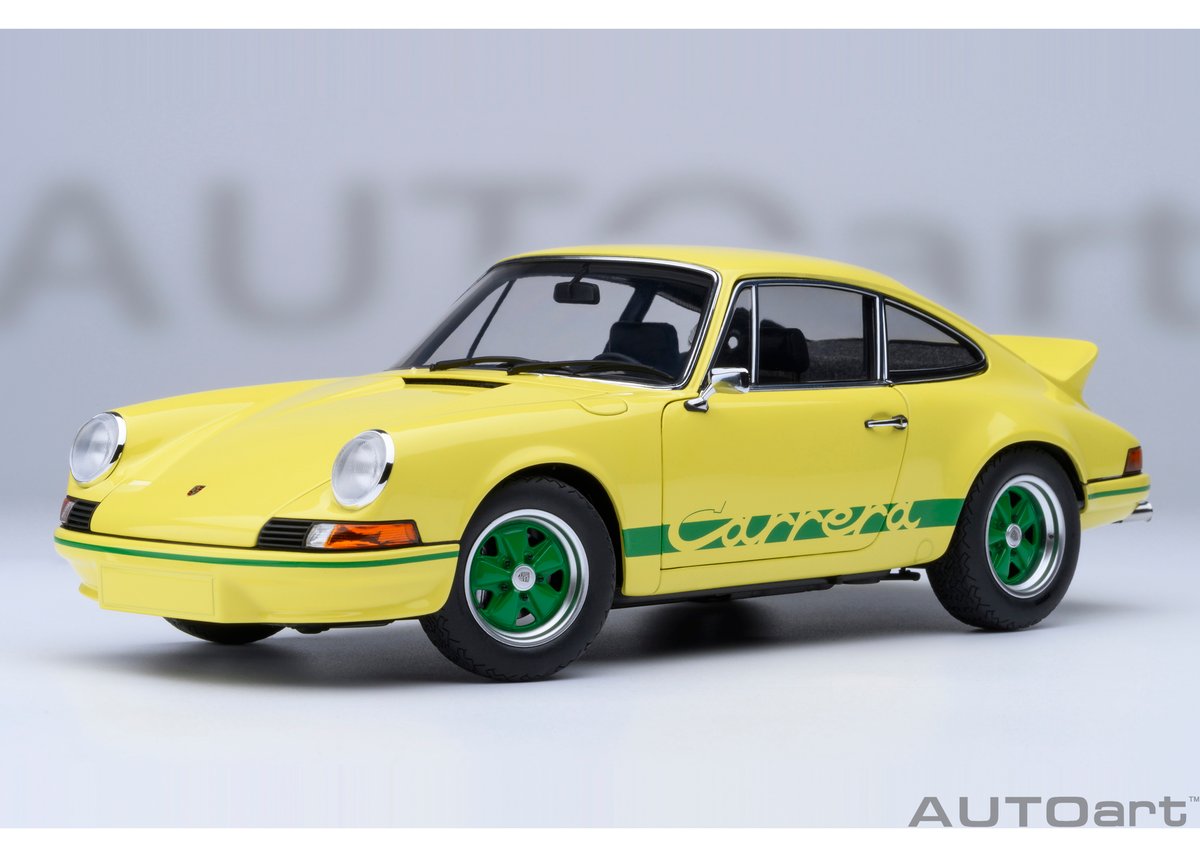 AUTOart 1/18 ポルシェ 911 カレラ 2.7 RS （ライトイエロー／グリーン
