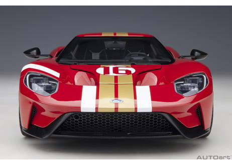 AUTOart 1/18　フォード GT アラン・マン ヘリテージ エディション （レッド／ゴールド・ストライプ）　72927