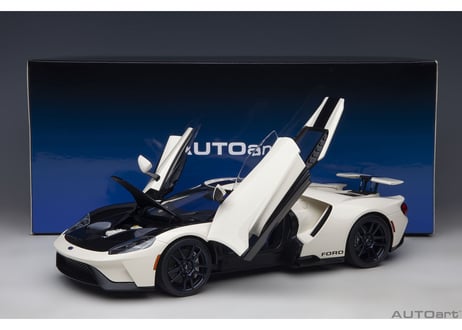 AUTOart 1/18　フォード GT '64 プロトタイプ ヘリテージ エディション （ホワイト／ダークブルー）　72926