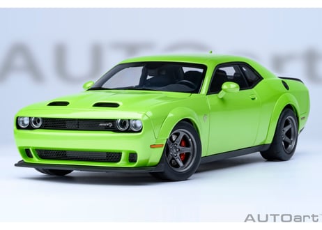 AUTOart 1/18　ダッジ チャレンジャー SRT スーパー ストック 2023 （メタリック・ライムグリーン ＜SUBLIME＞）　71769