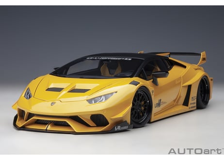 AUTOart 1/18　 リバティーウォーク LB‐シルエット ワークス ランボルギーニ ウラカン GT （メタリック・イエロー）　79127