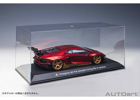AUTOart　スペシャル・ディスプレイケース 1/18スケール×1台用　『LBWK』 （ホワイト・ロゴ）　90047