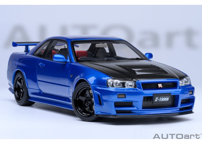 【IG-MODEL】Nismo R34 GT-R Z-tune ベイサイドブルー AUTOart 1/18 ニスモ R34 GT-R Z-tune （ベイサイドブルー