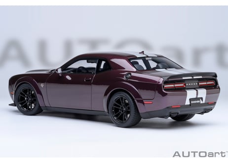 AUTOart 1/18　ダッジ チャレンジャー SRT ジェイルブレイク 2022 （メタリック・パープル／シルバー・ストライプ ＜HELLRAISIN＞）　71762