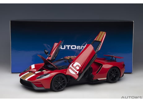 AUTOart 1/18　フォード GT アラン・マン ヘリテージ エディション （レッド／ゴールド・ストライプ）　72927