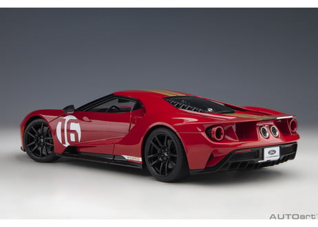 AUTOart 1/18　フォード GT アラン・マン ヘリテージ エディション （レッド／ゴールド・ストライプ）　72927