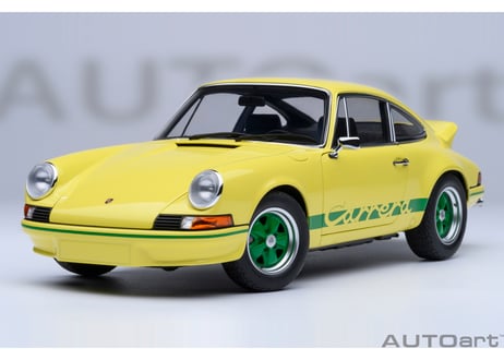 AUTOart 1/18　ポルシェ 911 カレラ 2.7 RS （ライトイエロー／グリーン・ストライプ）　78033
