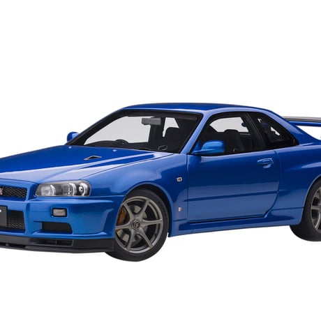 AUTOart 1/18　日産 スカイライン GT-R （R34） Vスペック II （ベイサイドブルー）　77408