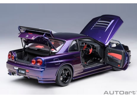 AUTOart 1/18　ニスモ R34 GT-R Z-tune （ミッドナイトパープルⅢ）　77464