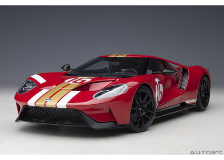 AUTOart 1/18　フォード GT アラン・マン ヘリテージ エディション （レッド／ゴールド・ストライプ）　72927