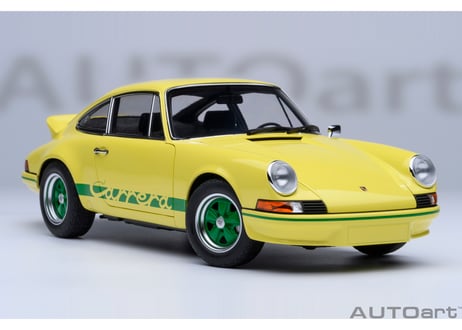 AUTOart 1/18　ポルシェ 911 カレラ 2.7 RS （ライトイエロー／グリーン・ストライプ）　78033